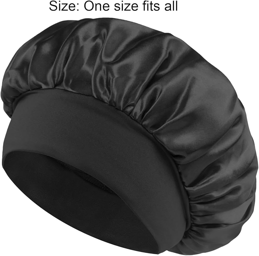 Bonnets for Men and Women Double Layer Satin Hair Bonnet for Sleeping