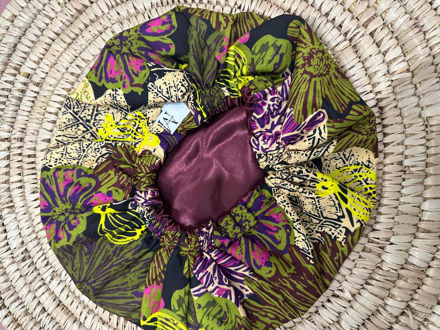 Luxury Reversible Satin Hair Bonnet (Ankara Fabric)