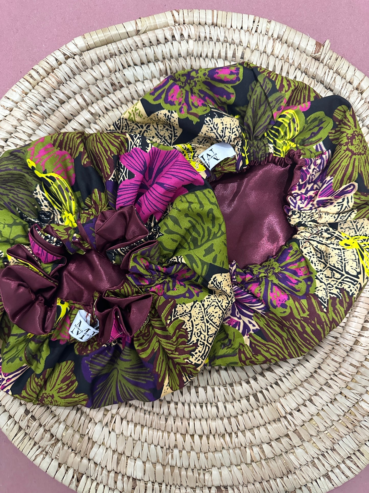 Luxury Reversible Satin Hair Bonnet (Ankara Fabric)