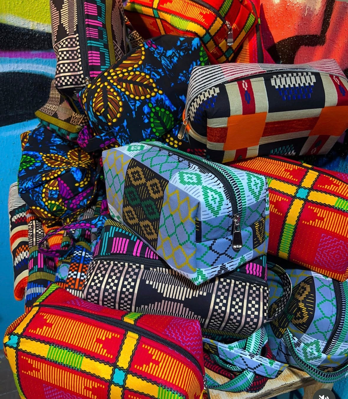 ìfémi African Print Toiletry/Makeup/Hair Accessories bag