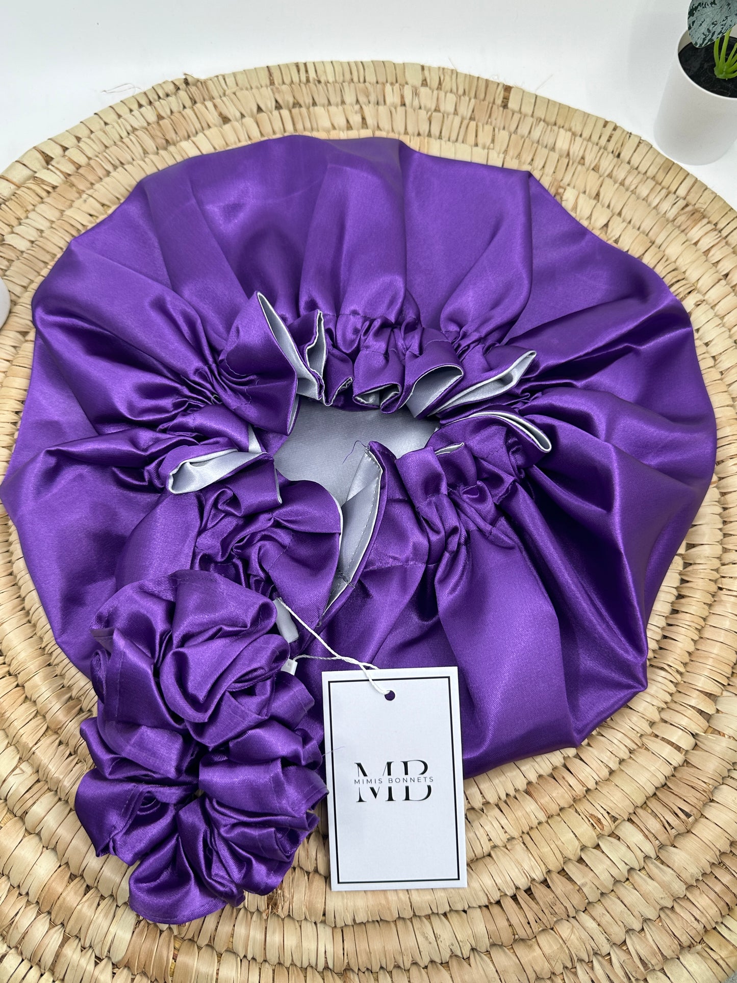 Satin-Lined Reversible Hair Bonnet