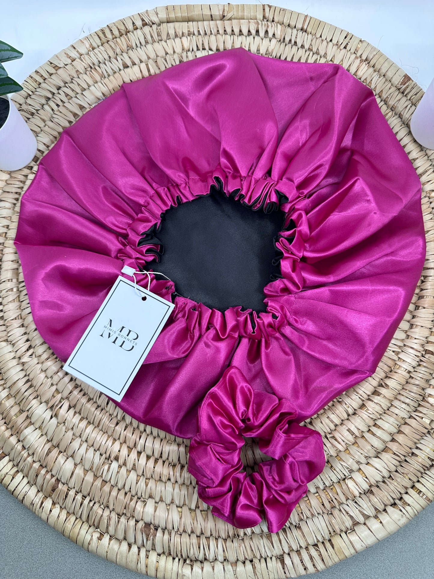 Satin-Lined Reversible Hair Bonnet