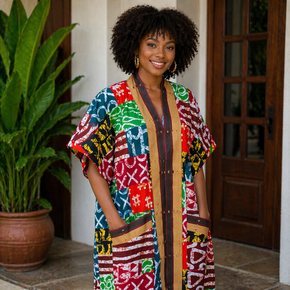 Ankara Patches Kimono