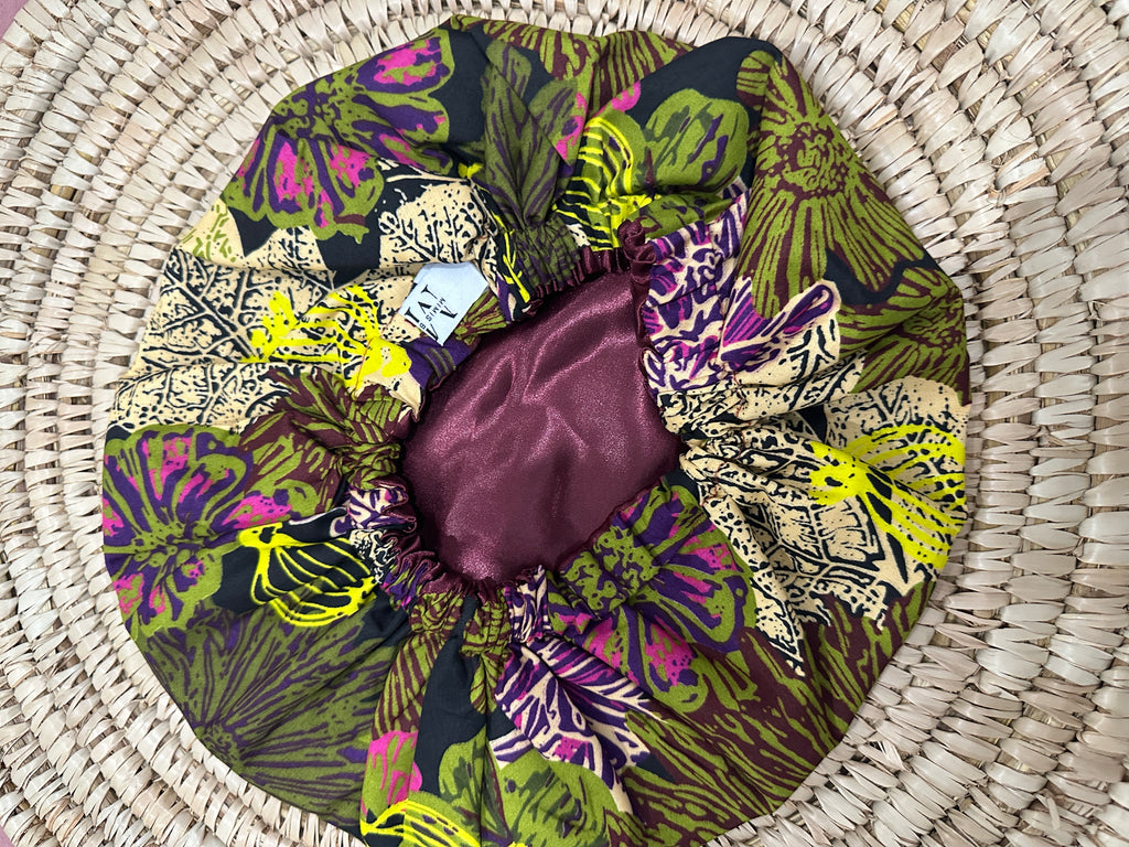 Luxury Reversible Satin Hair Bonnet (Ankara Fabric)