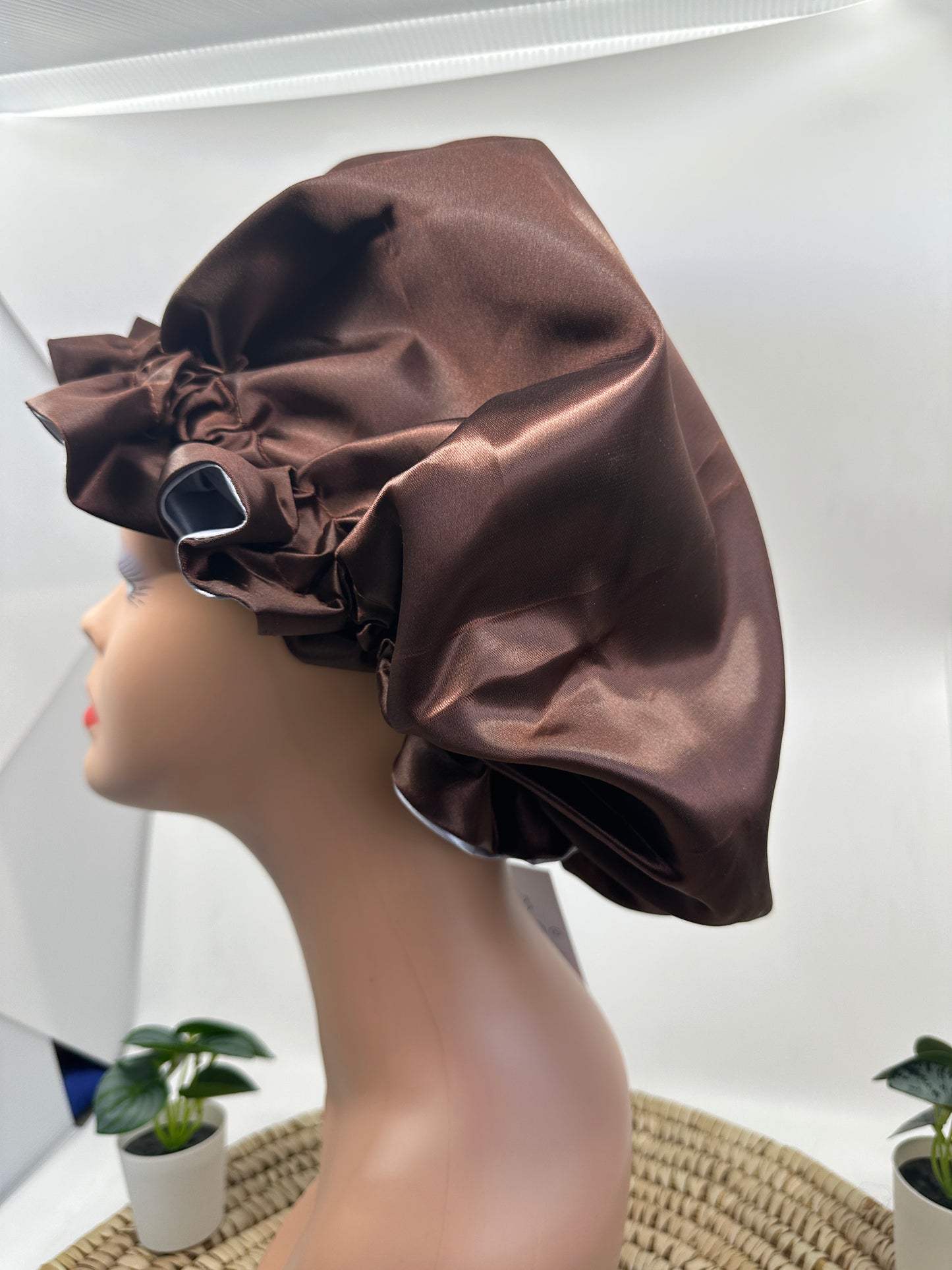 Satin-Lined Reversible Hair Bonnet