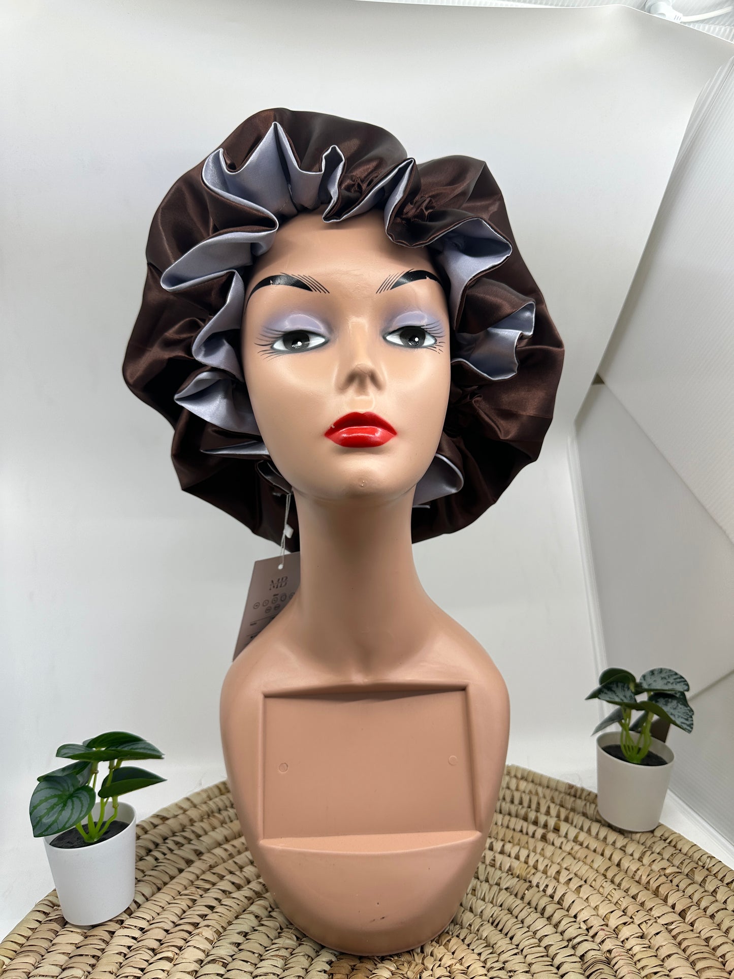 Satin-Lined Reversible Hair Bonnet