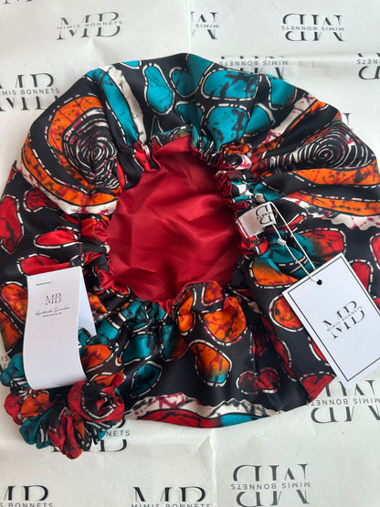 African Royal Satin Bonnet Set