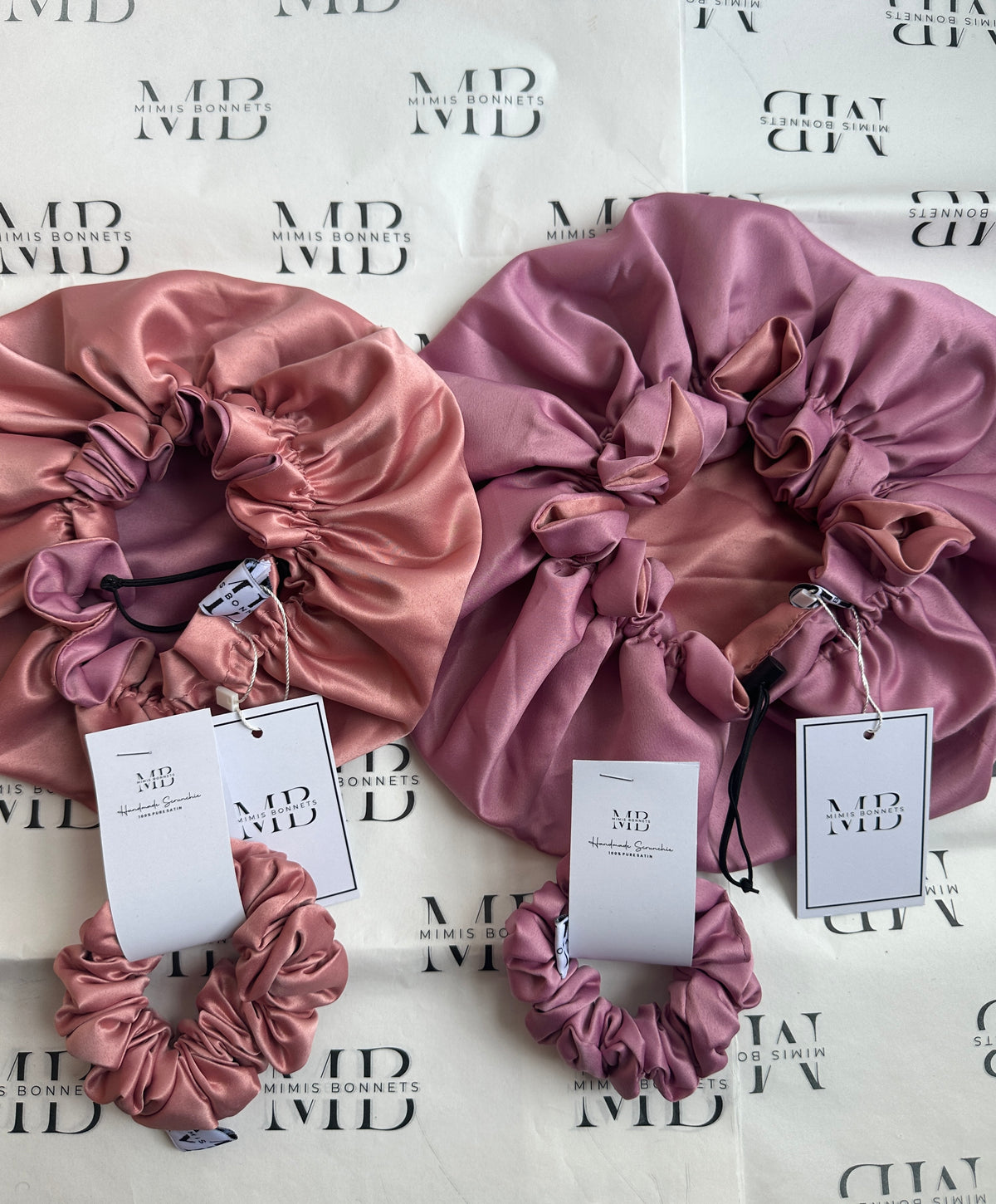 Pearl Bonnet | Double Layer Satin Bonnet | Adjustable strap
