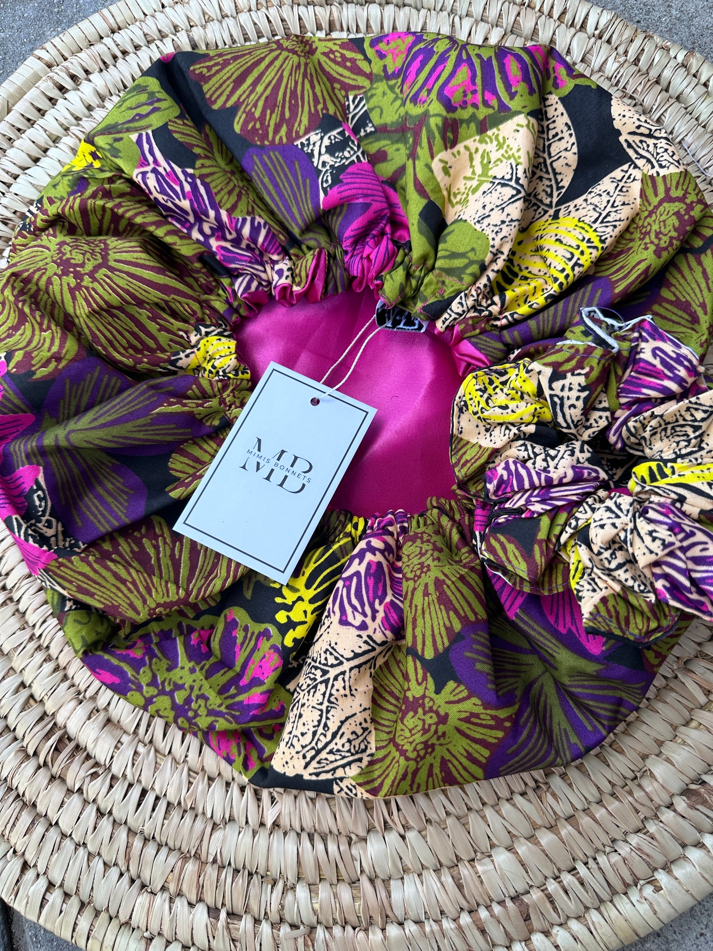 Vibrant African Print Satin-Lined Reversible Hair Bonnet