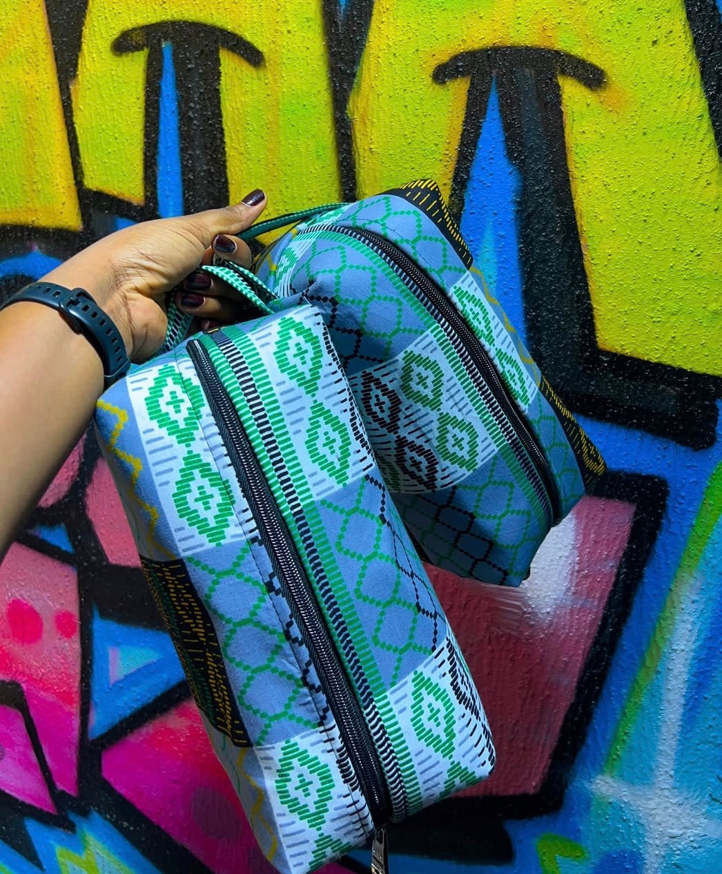 Emerald Rhythm Toiletry Bag