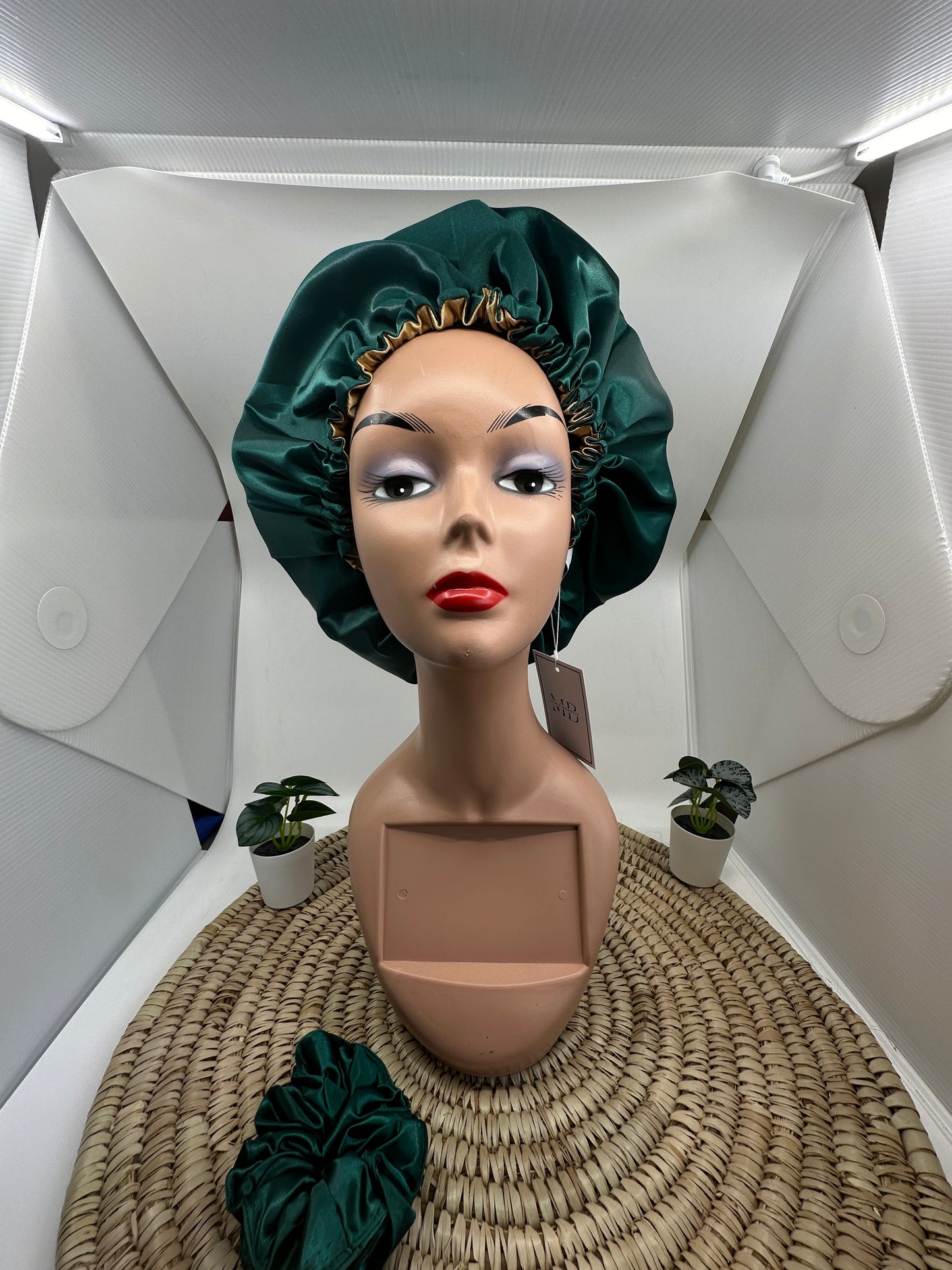 Satin-Lined Reversible Hair Bonnet