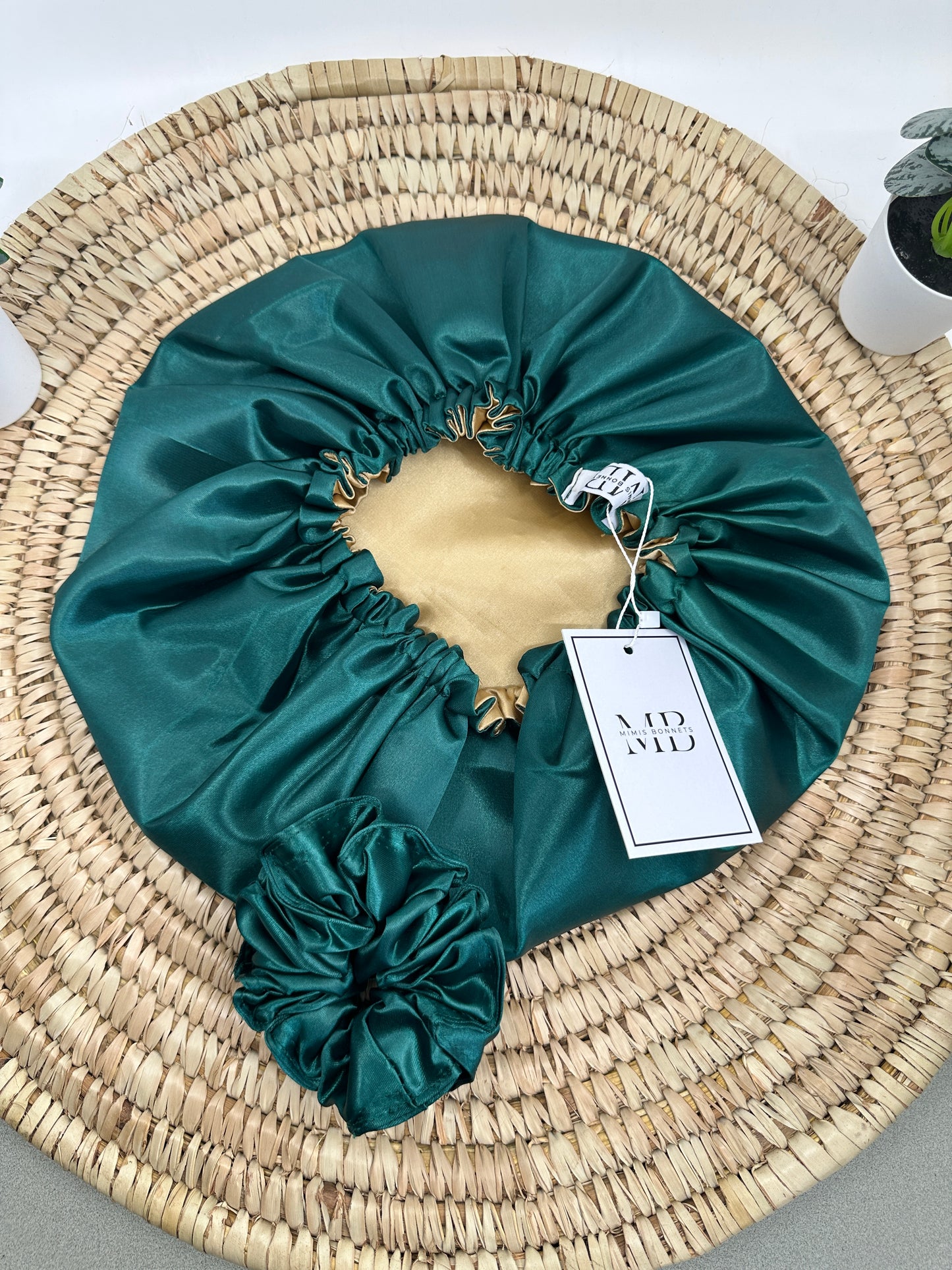 Satin-Lined Reversible Hair Bonnet