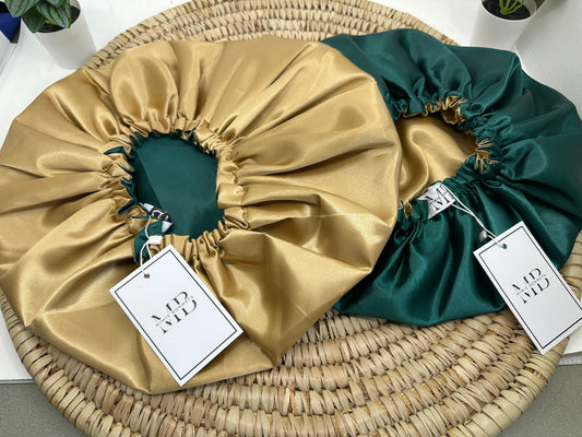 Satin-Lined Reversible Hair Bonnet