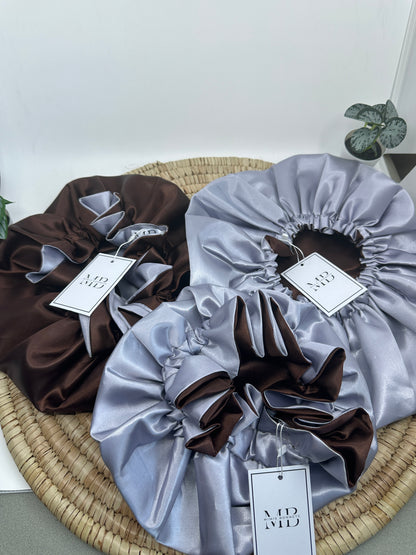 Satin-Lined Reversible Hair Bonnet