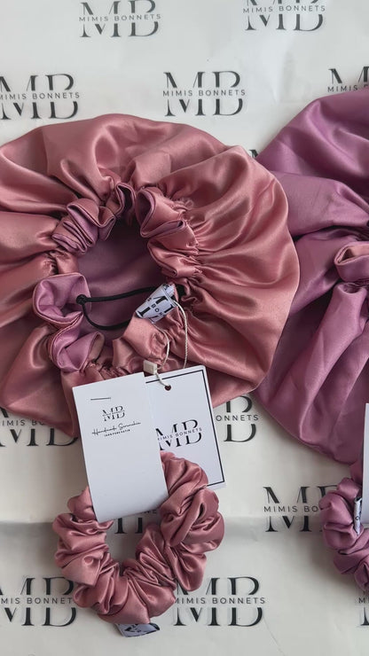 Pearl Bonnet | Double Layer Satin Bonnet | Adjustable strap