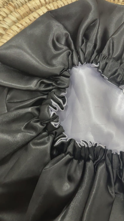 Reversible satin hair bonnet | Large sizes